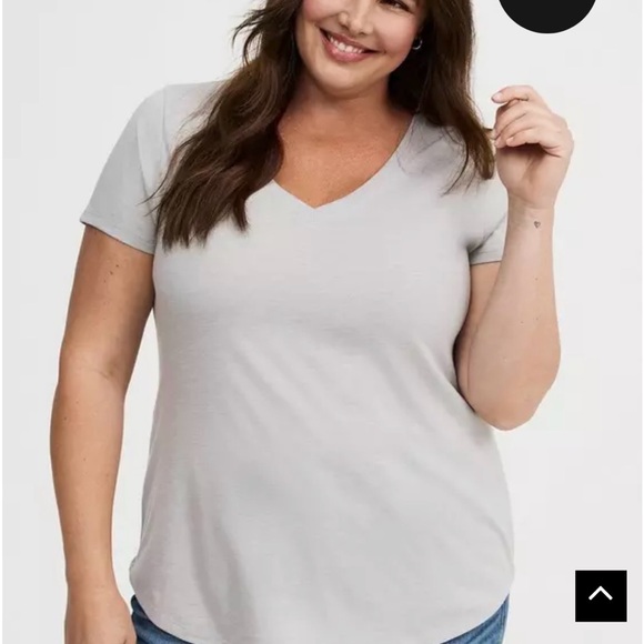 Torrid Classic Short Sleeve V-Neck Tees - Light Blue, Navy Blue and Gray. NWOT - Picture 4 of 4